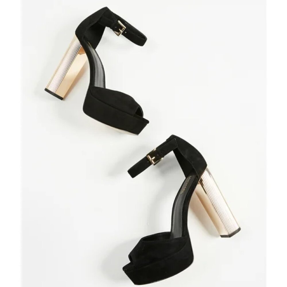 Michael Kors Paloma Metallic Block-Heel Sandals Sz 11M NIB - Picture 2 of 14